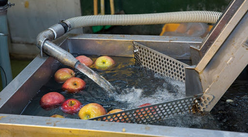 リンゴの洗浄