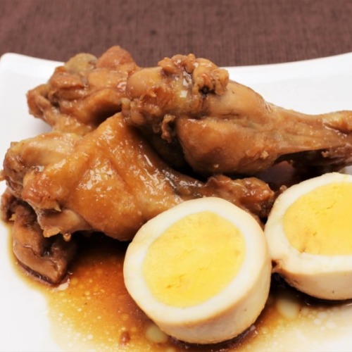 鶏手羽元と卵の米酢でさっぱり煮